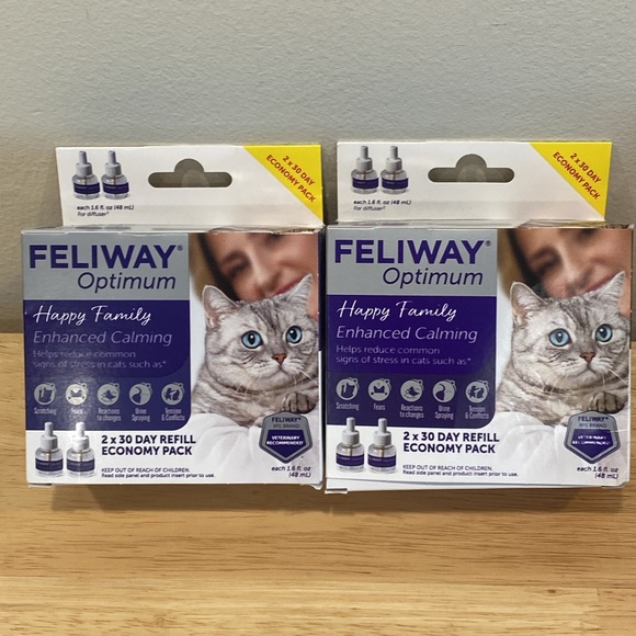 2 sealed boxes Feliway Optimum Diffuse two 2pk.refills (4 Total) EXP 04/01/2027 - Picture 2 of 6